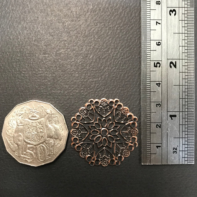 Round flourish - Antique copper