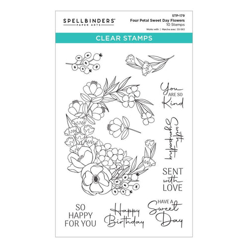 Four Petal Sweet Day Flowers STP-179 Spellbinders