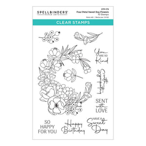 Four Petal Sweet Day Flowers STP-179 Spellbinders
