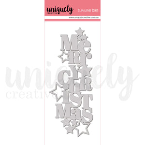 Slim Stacked Merry Christmas Die