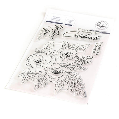 Floral Trio Clear Stamp 191823 Pinkfresh