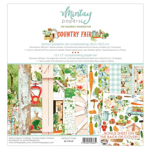 Country Fair 12x12 Paper Pack Mintay