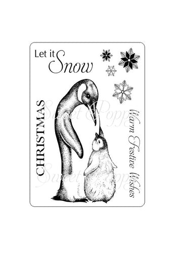 Penguins A6 Clear Stamp by Sweet Poppy