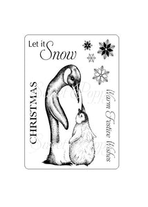 Penguins A6 Clear Stamp by Sweet Poppy