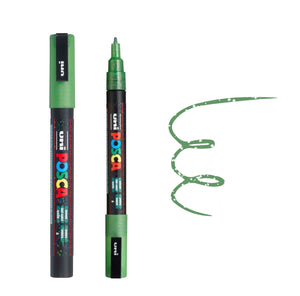Posca PC-3ML Green Glitter Paint Pen
