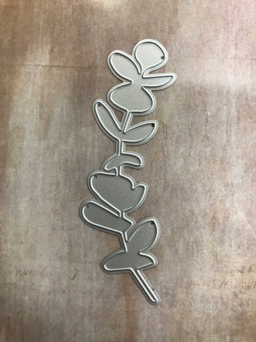 Eucalyptus branch metal Die 18102 Paper Rose