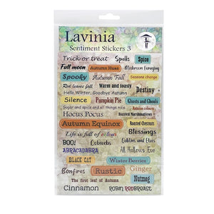 Autumnal Word Collection Sentiment Stickers by Lavinia