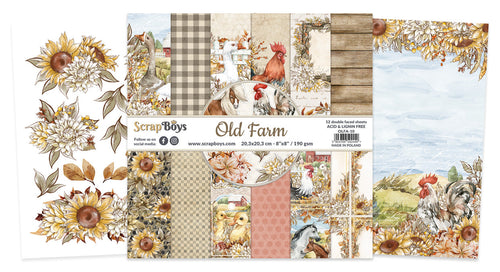 Old Farm 8x8” Paper Pad by Scrapboys