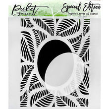 Load image into Gallery viewer, Tropical Leaves A2 Stencil SC-245 by Picket Fence