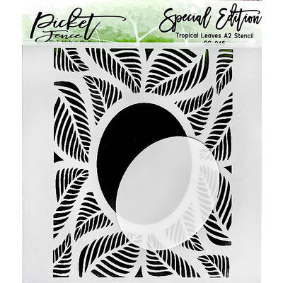 Tropical Leaves A2 Stencil SC-245 by Picket Fence