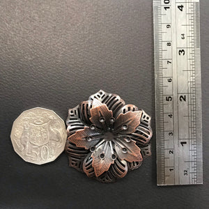 Metal flower antique copper