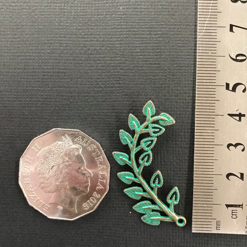 Green metal branch