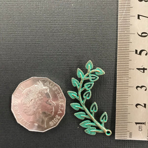 Green metal branch