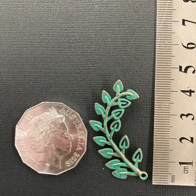 Green metal branch