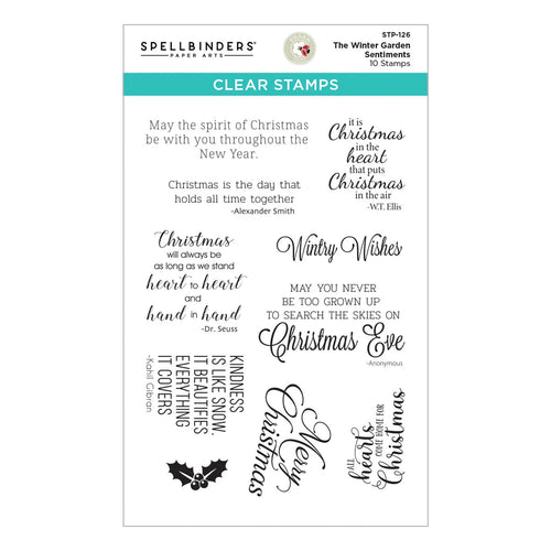 The Winter Garden Sentiments Clear Stamps STP-126 Spellbinders