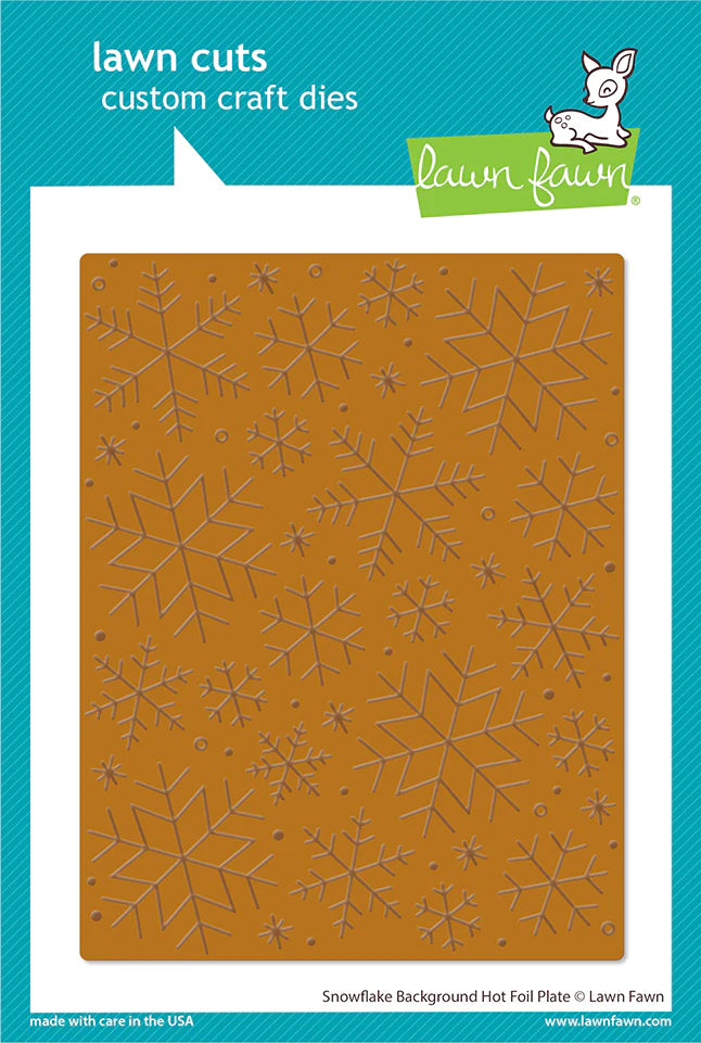 Snowflake Background Hot Foil Plate LF2977 Lawn Fawn