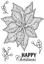 Load image into Gallery viewer, Doodle Poinsettia Stamp