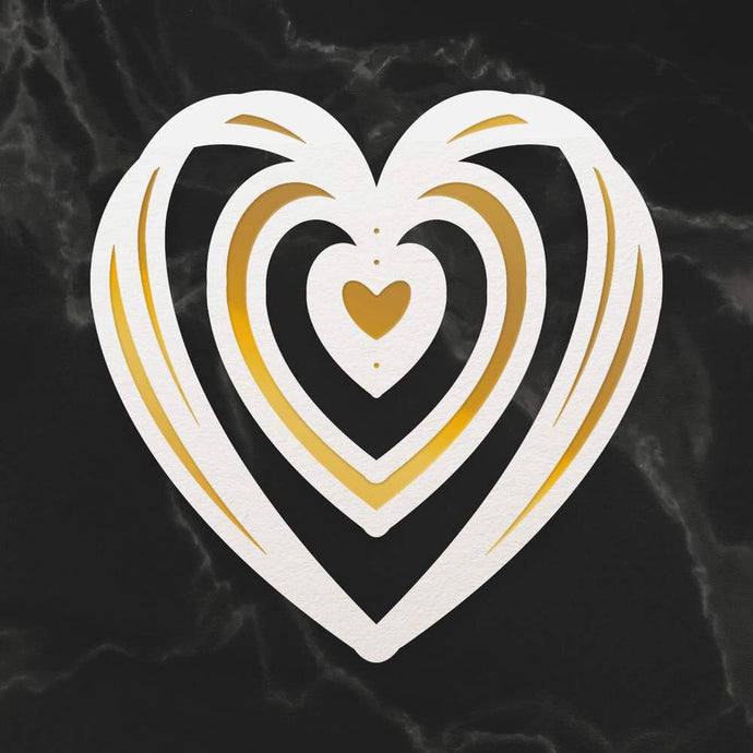 Mini Cut, Foil & Emboss Die - Intertwined Heart (1pc)