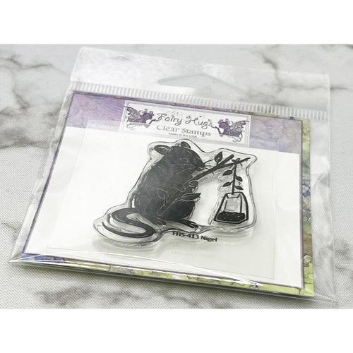 Nigel the Tea Mouse by Fairy Hugs Stamps