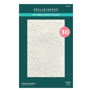 Holiday Floral Swag Embossing Folder 3D by Spellbinders
