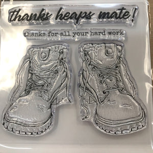 Work Boots Clear Stamp 18330