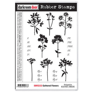 Gathered Flowers Rubber Stamp Set Darkroom Door
