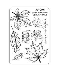 Autumn Leaves Clear Stamp by Sweet Poppy