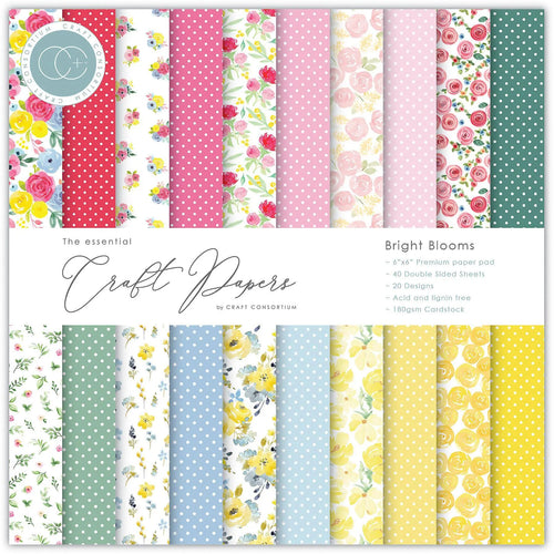 Bright Blooms 6x6 pad - Craft Consortium