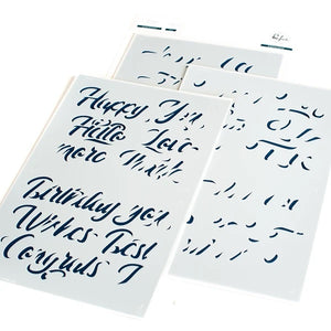 Brushed Sentiments Stencil Set