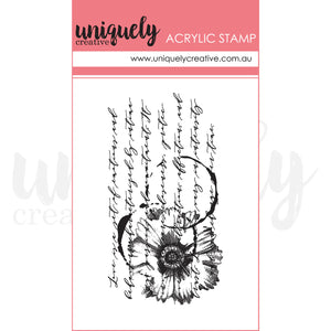 Floral Text Stamp