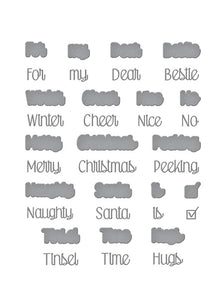 Tinsel Time Sentiments Greeting Dies S4-1224 Spellbinders