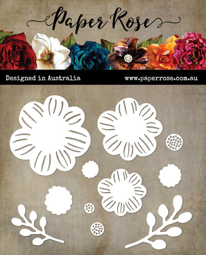 Etched Blooms 2 Metal Die 28933 Paper Rose
