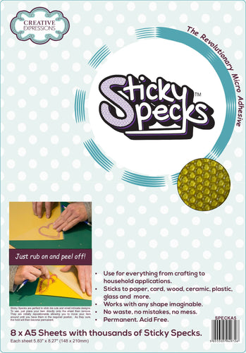 Sticky Specks A5 pack of 8 sheets