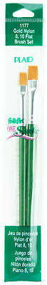 Plaid Flat Brush Set no 8,10