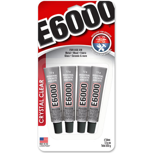 E6000 Crystal Clear 4 Tube pack