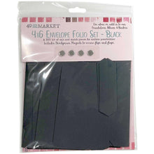 Load image into Gallery viewer, Envelope Folio Set 4” x 6” Black - pack of 2