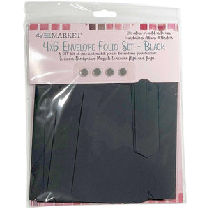 Envelope Folio Set 4” x 6” Black - pack of 2