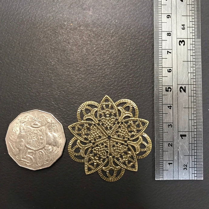 Metal flourish - antique bronze circle