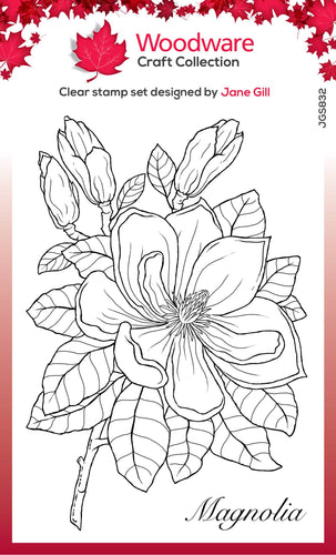 Magnolia Clear Floral Stamp JGS832 by Jane Gill