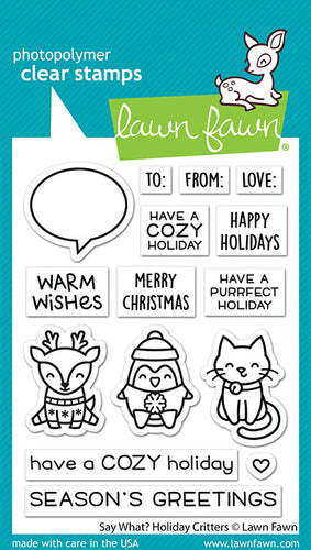 Say What? Holiday Critters Stamp LF2690 Lawn Fawn
