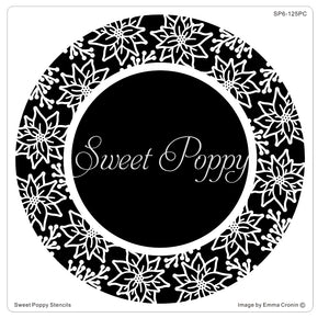 Poinsettia Aperture Circle Sweet Poppy Stencil