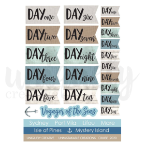 Days Cut-a-part Sheet