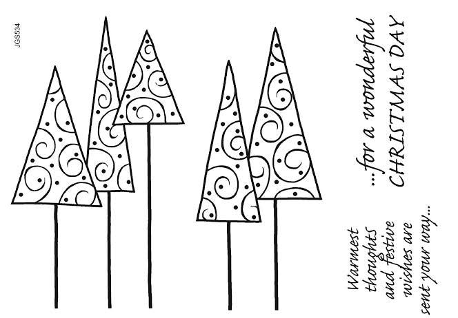 Leggy Trees 4” x 6” Stamp
