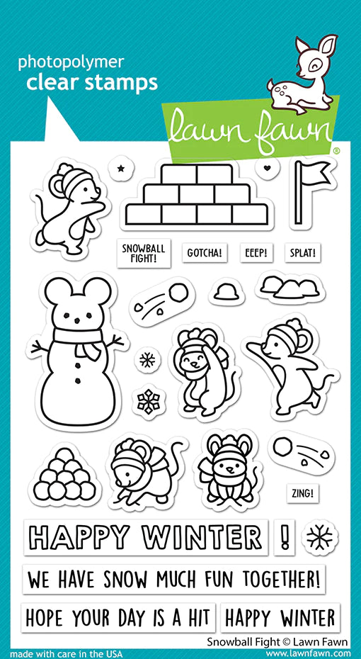 Snowball Fight Clear Stamps LF2941 Lawn Fawn