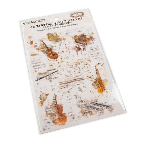 Essential Music  Blends - Vintage Bits Rub-Ons by 49 & Market
