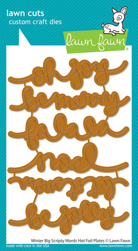 Winter Big Scripty Words Hot Foil Plates LF2978 Lawn Fawn