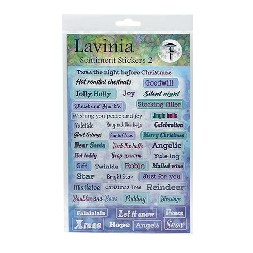 Christmas Word Sentiment Stickers by Lavinia