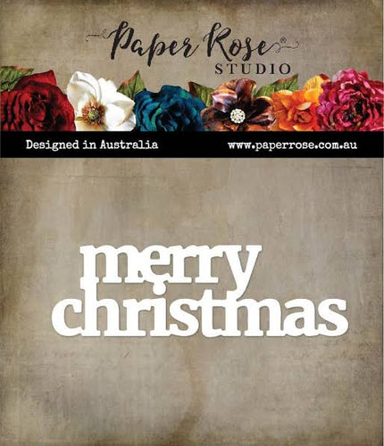 Merry Christmas Metal Die 26077 Paper Rose