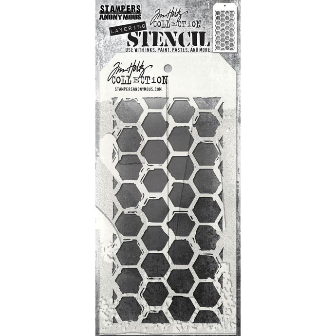 Brush Hex Layering Stencil Tim Holtz
