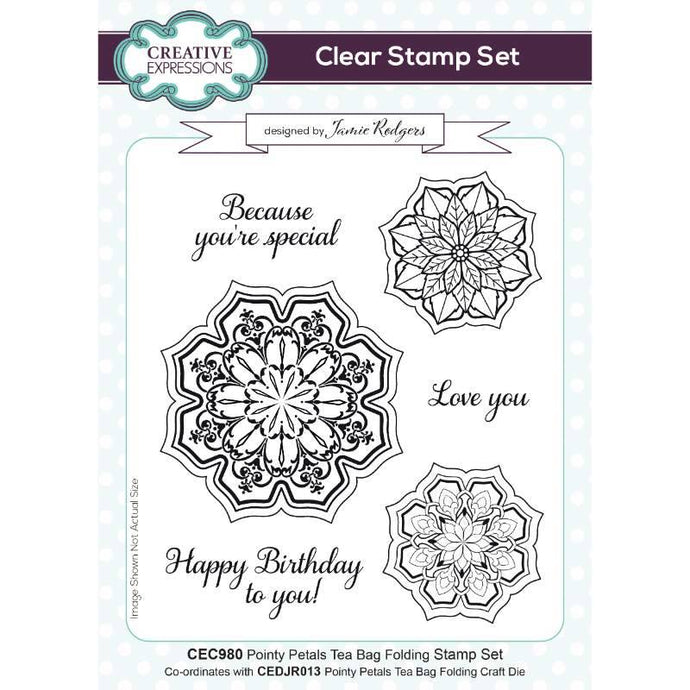 Pointy Petals Tea Bag Folding A5 Stamp Set Jamie Rodgers